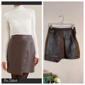Kika Genuine Pieced Leather With Assymetric Hem Size Medium 6